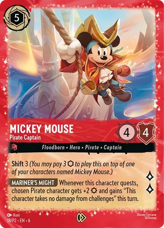 Mickey Mouse - Pirate Captain (18) [Promo Cards] | Total Play