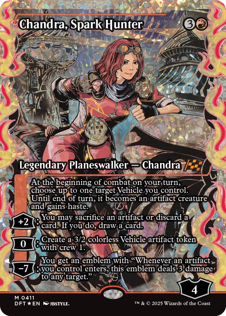 Chandra, Spark Hunter (Showcase Fracture Foil) (Japanese) [Aetherdrift] | Total Play