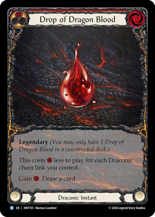 Drop of Dragon Blood (Red) (Extended Art) [HNT155] (The Hunted)  Rainbow Foil | Total Play