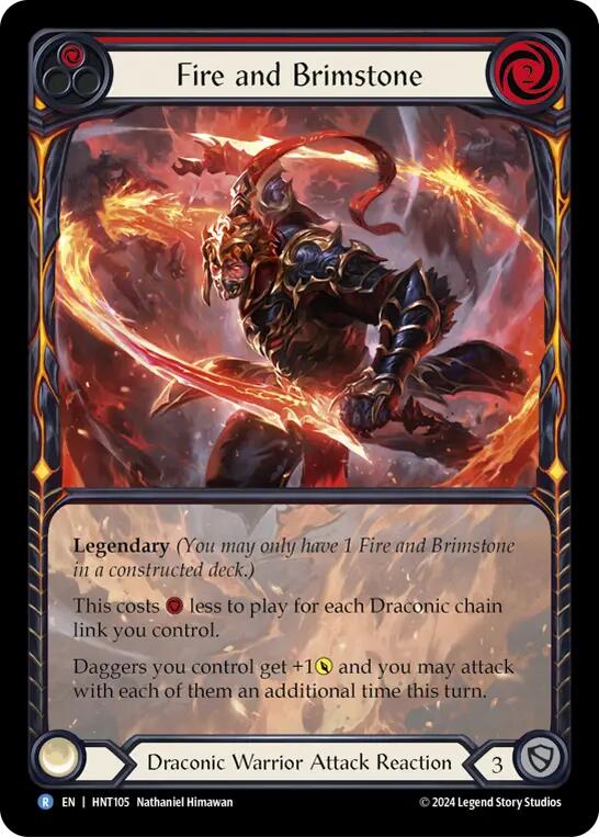 Fire and Brimstone (Extended Art) [HNT105] (The Hunted)  Rainbow Foil | Total Play