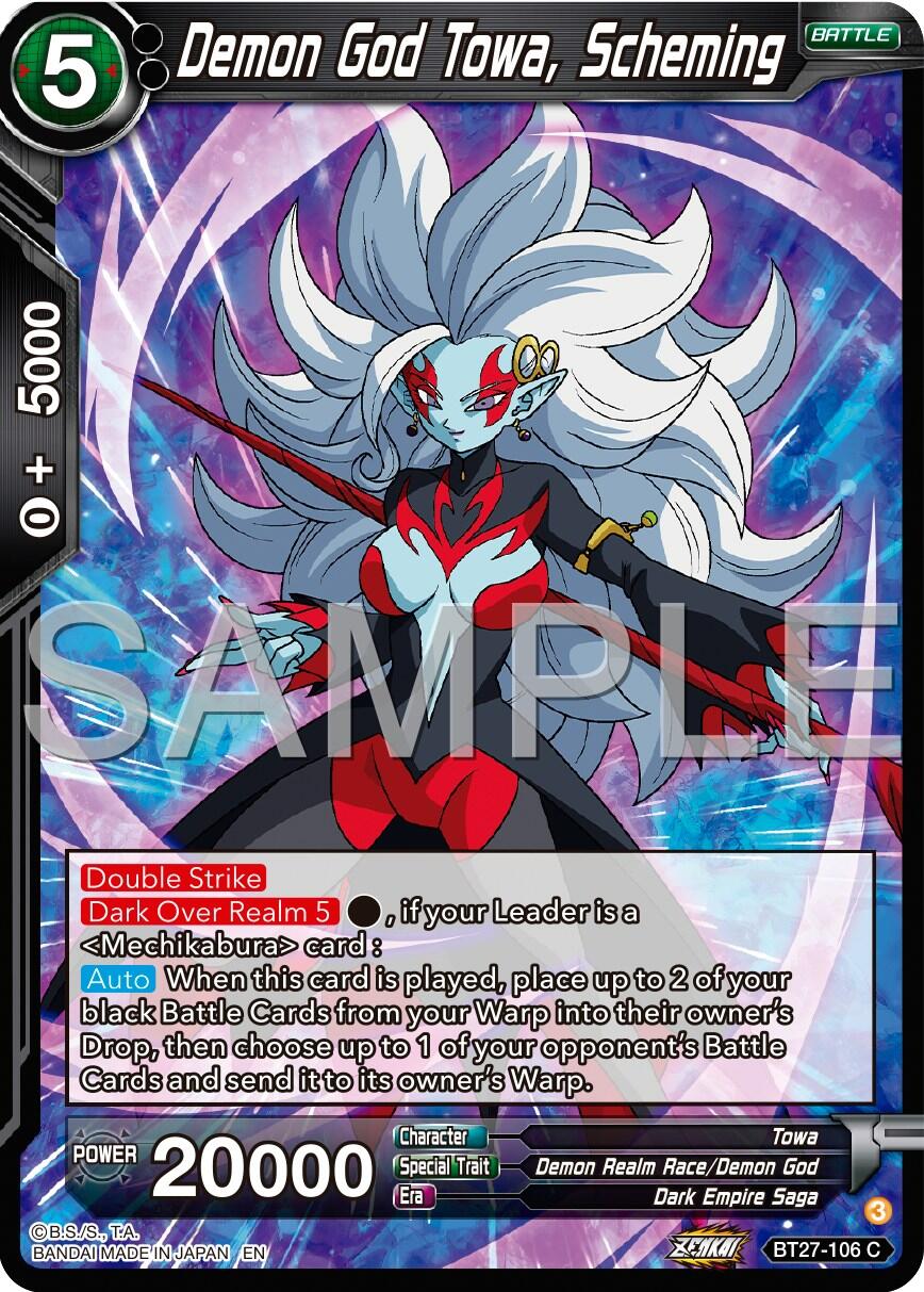 Demon God Towa, Scheming (BT27-106) [History of Z] | Total Play