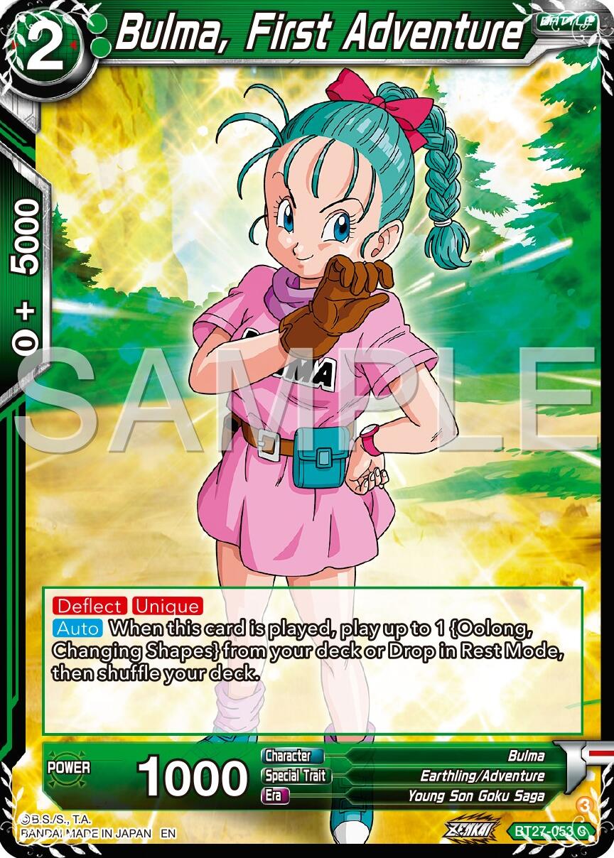 Bulma, First Adventure (BT27-053) [History of Z] | Total Play