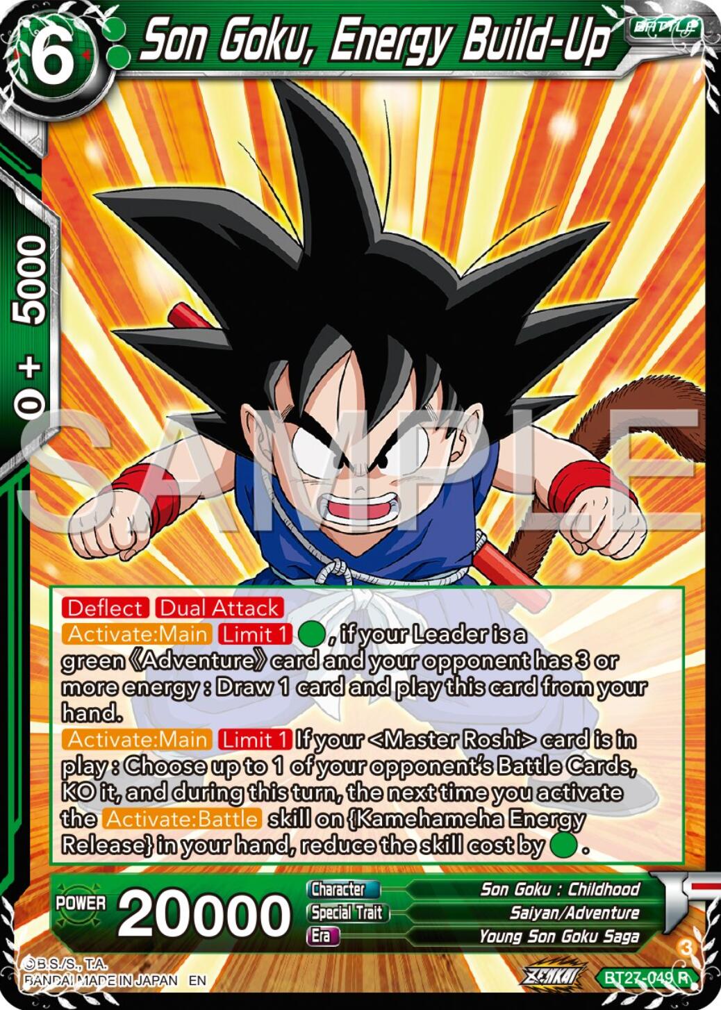 Son goku, Enegry Build-Up (BT27-049) [History of Z] | Total Play