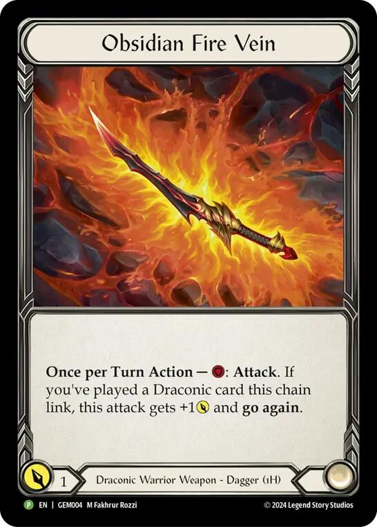 Obsidian Fire Vein [GEM004] (GEM Pack 1)  Cold Foil | Total Play