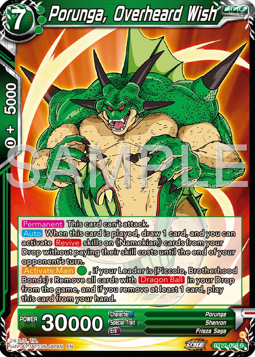 Porunga, Overheard Wish (BT27-058) [History of Z] | Total Play