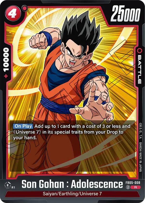 Son Gohan : Adolescence (FB05-008) [New Adventure] | Total Play