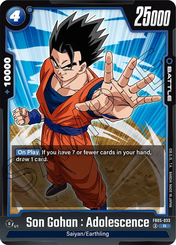 Son Gohan : Adolescence (FB05-033) [New Adventure] | Total Play