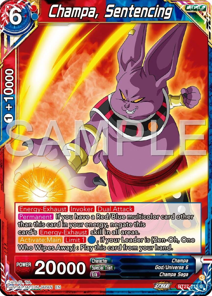 Champa, Sentencing (BT27-115) [History of Z] | Total Play