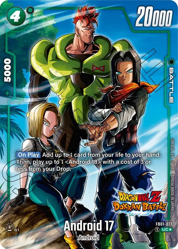 Android 17 (FB01-077) (Dragon Ball Z Dokkan Battle Alternate Art) [Awakened Pulse] | Total Play