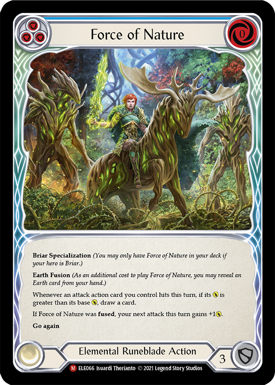 Force of Nature [ELE066] (Tales of Aria)  1st Edition Rainbow Foil | Total Play
