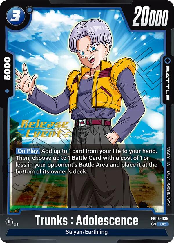 Trunks : Adolescence [New Adventure Release Event Cards] | Total Play