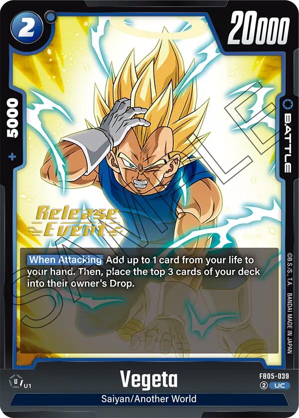 Vegeta (FB05-039) [New Adventure Release Event Cards] | Total Play