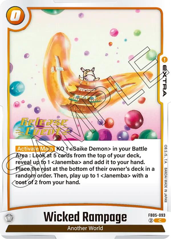 Wicked Rampage [New Adventure Release Event Cards] | Total Play