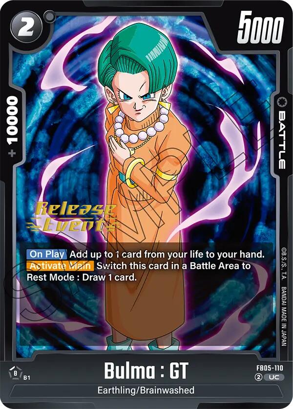 Bulma : GT [New Adventure Release Event Cards] | Total Play