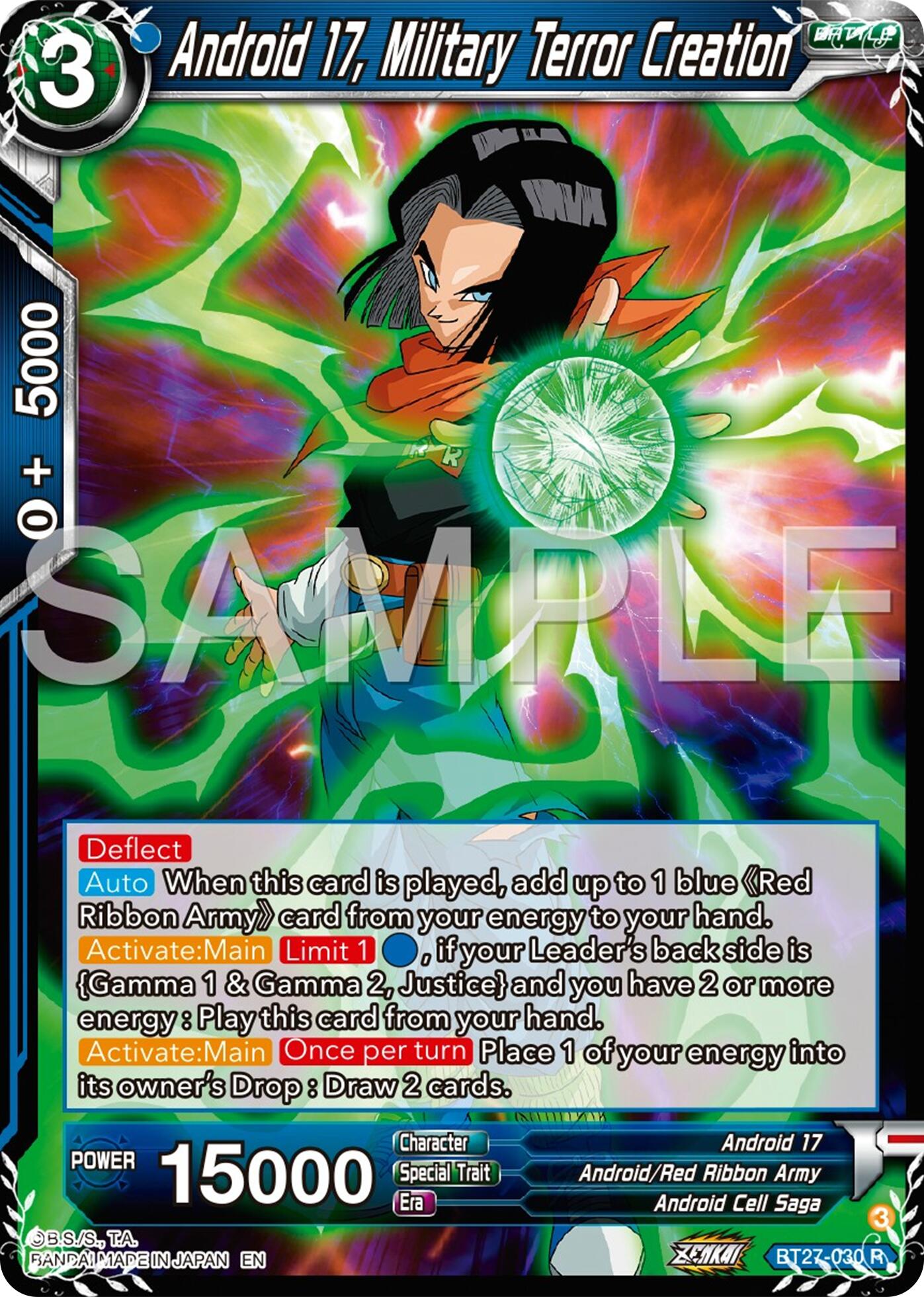 Android 17, Military Terror Creation (BT27-030) [History of Z] | Total Play