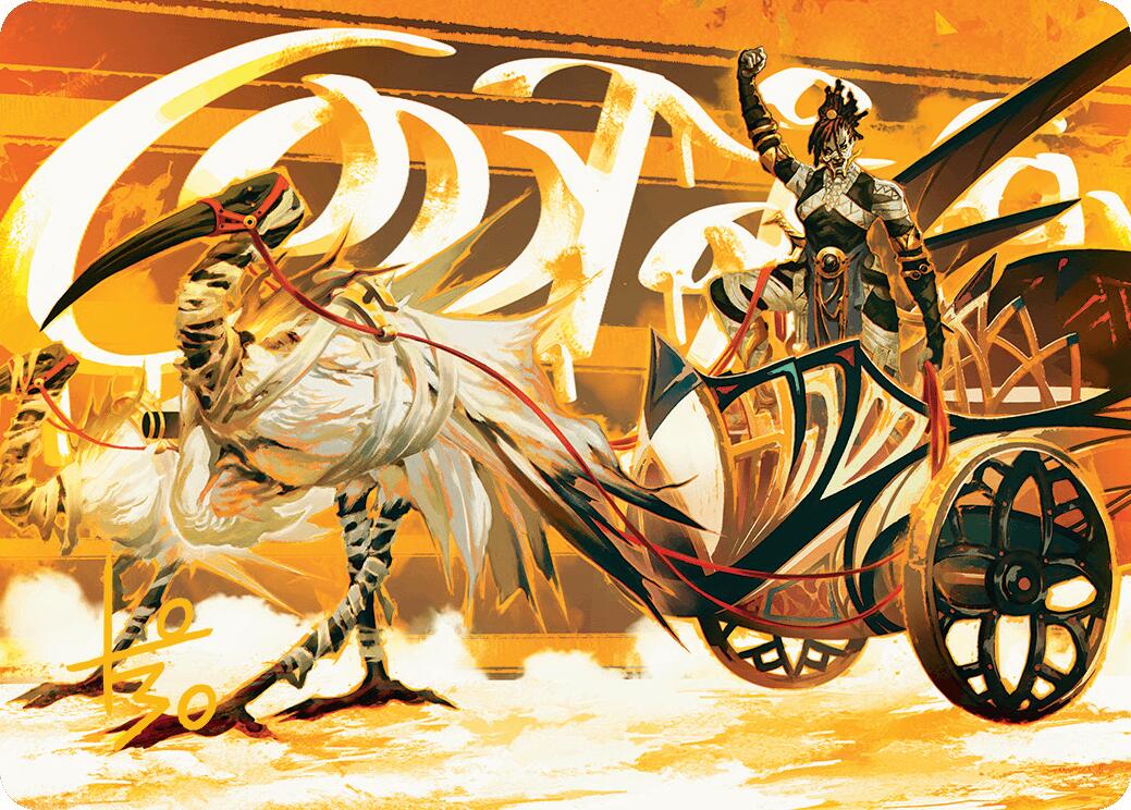 Skyseer's Chariot Art Card (Gold-Stamped Signature) [Aetherdrift Art Series] | Total Play