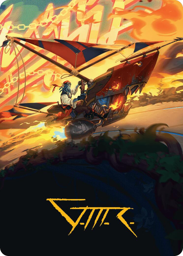 Boosted Sloop Art Card (Gold-Stamped Signature) [Aetherdrift Art Series] | Total Play