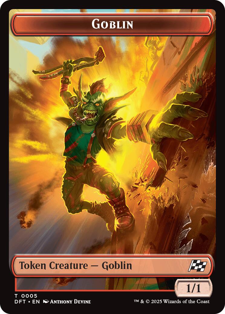 Goblin // Thopter (0010) Double-Sided Token [Aetherdrift Tokens] | Total Play