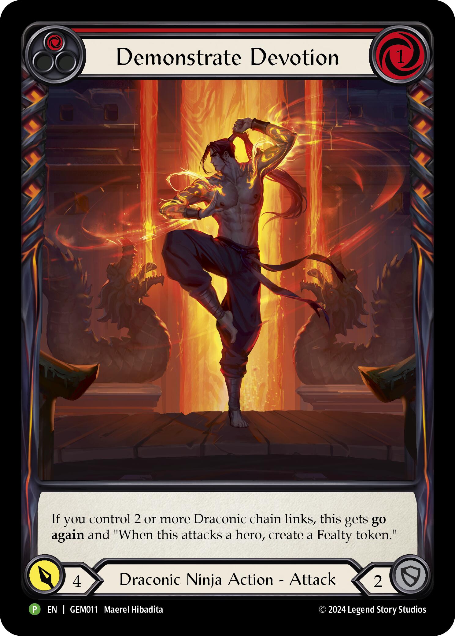Demonstrate Devotion (Red) [GEM011] (GEM Pack 1)  Rainbow Foil | Total Play
