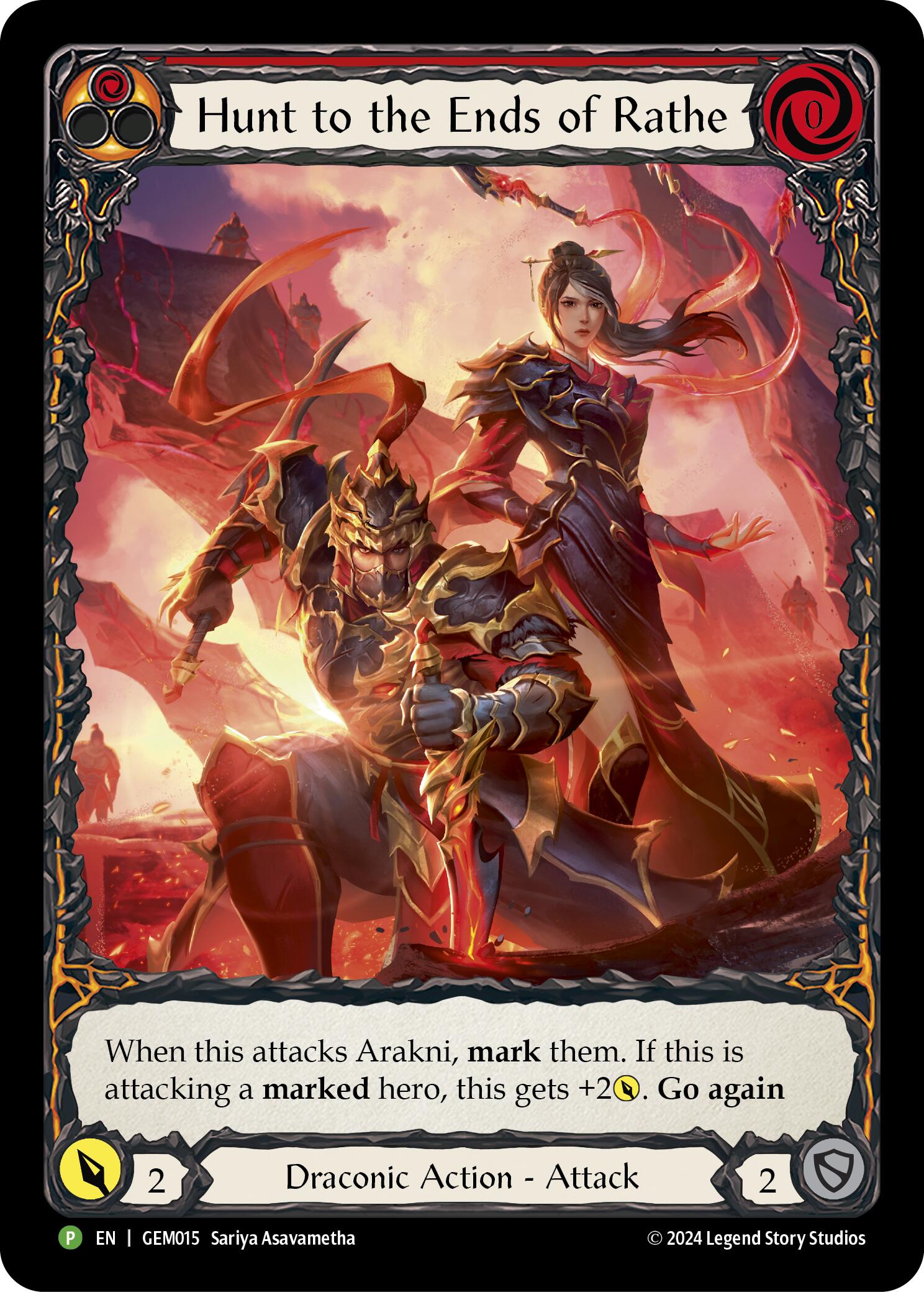Hunt to the Ends of Rathe (Red) [GEM015] (GEM Pack 1)  Rainbow Foil | Total Play