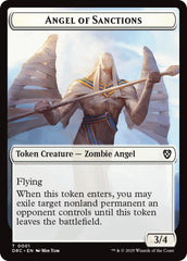 Angel of Sanctions // Zombie (0003) Double-Sided Token [Aetherdrift Tokens] | Total Play