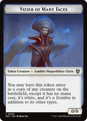 Vizier of Many Faces // Zombie (0003) Double-Sided Token [Aetherdrift Tokens] | Total Play