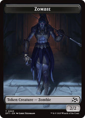 Zombie Warrior // Zombie (0003) Double-Sided Token [Aetherdrift Tokens] | Total Play