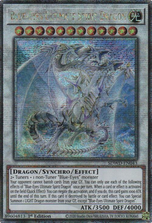 Blue-Eyes Ultimate Spirit Dragon (Quarter Century Secret Rare) [SDWD-EN043] Quarter Century Secret Rare | Total Play