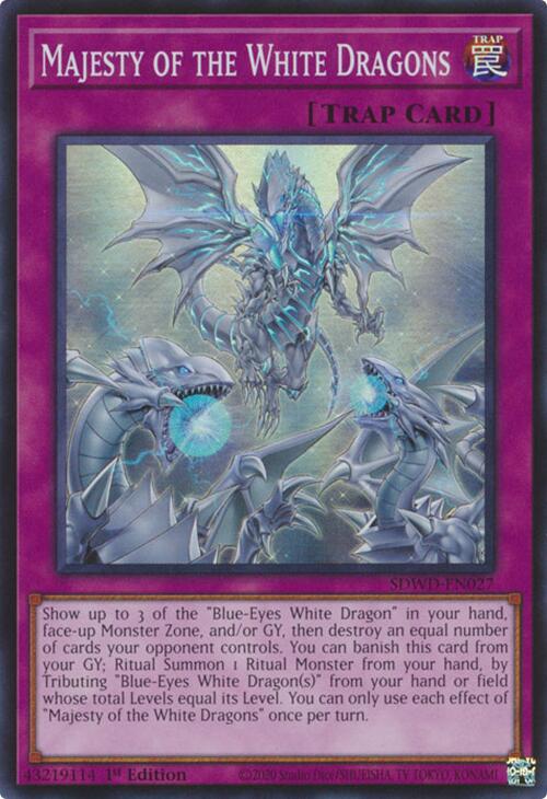 Majesty of the White Dragons [SDWD-EN027] Super Rare | Total Play