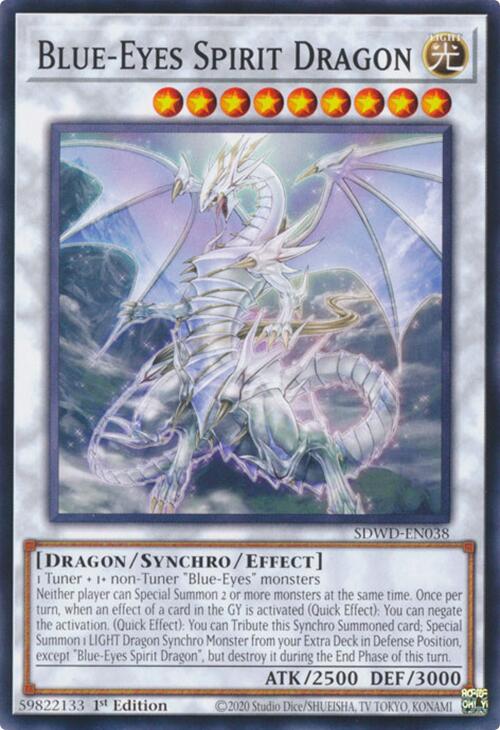 Blue-Eyes Spirit Dragon [SDWD-EN038] Common | Total Play