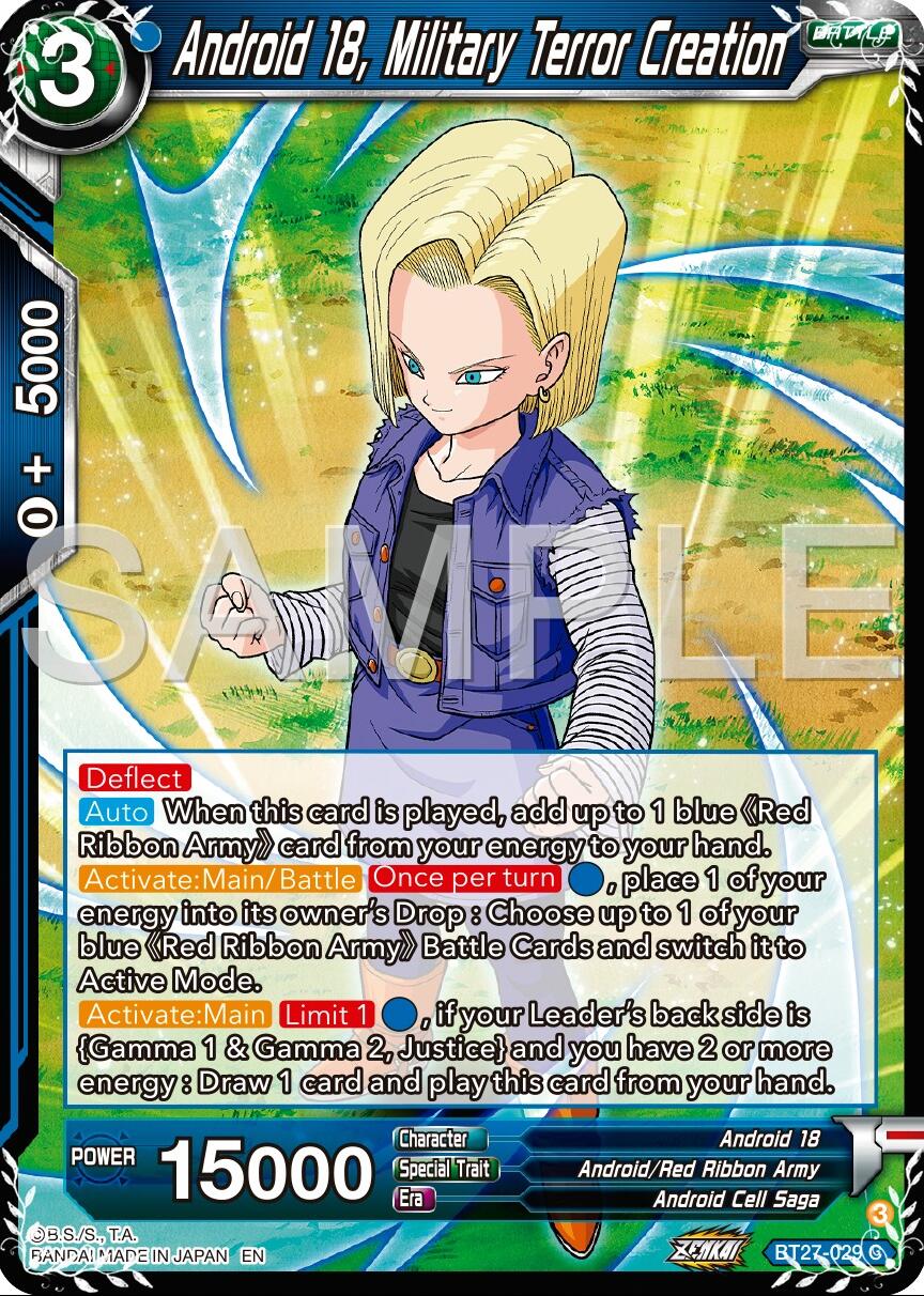 Android 18, Military Terror Creation (BT27-029) [History of Z] | Total Play