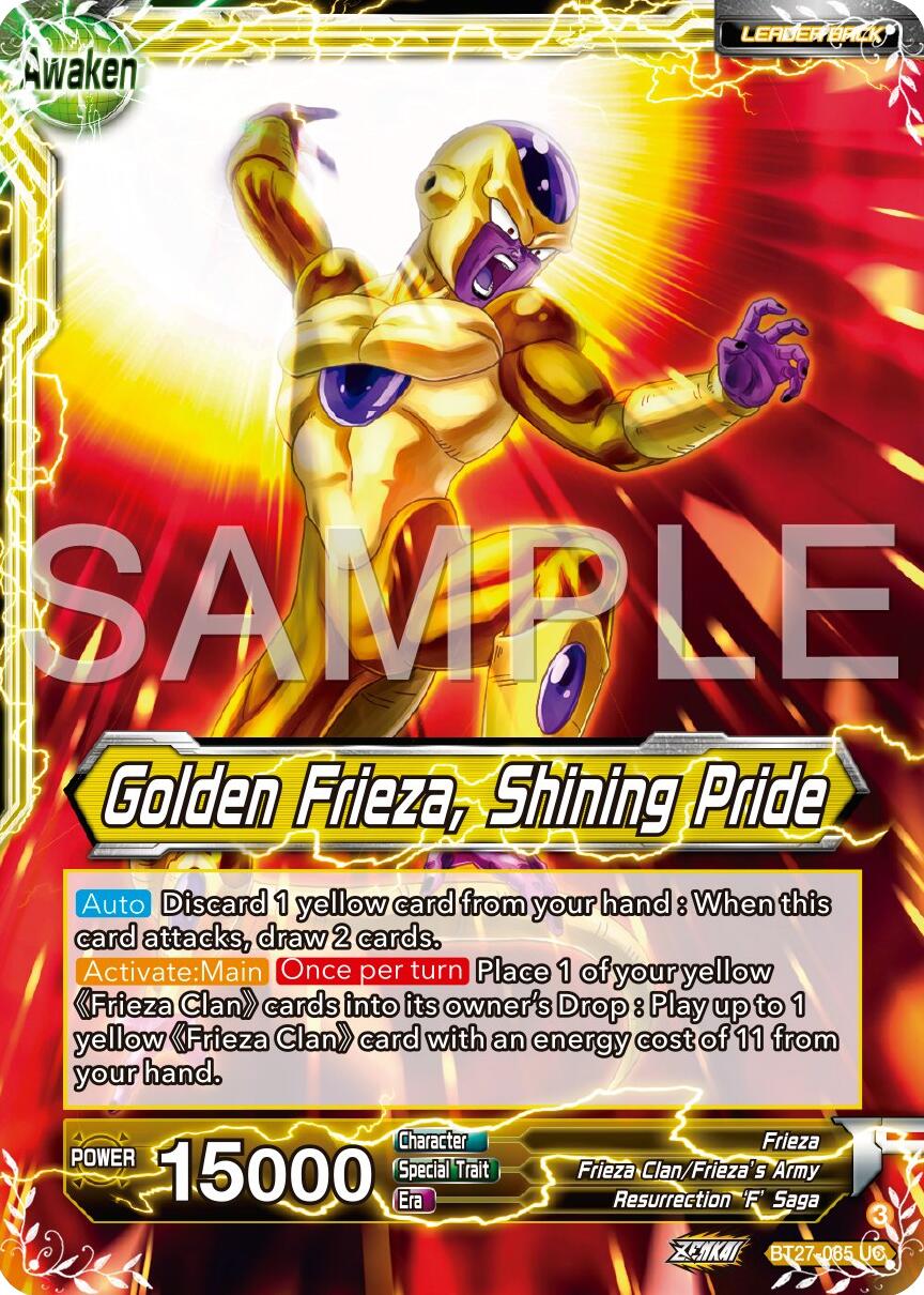 Frieza // Golden Frieza, Shining Pride (BT27-065) [History of Z] | Total Play