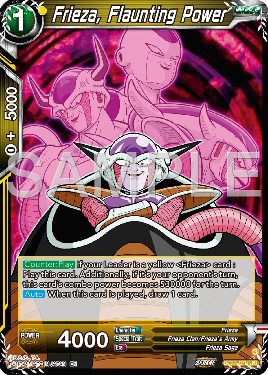 Frieza, Flaunting Power (BT27-079) [History of Z] | Total Play