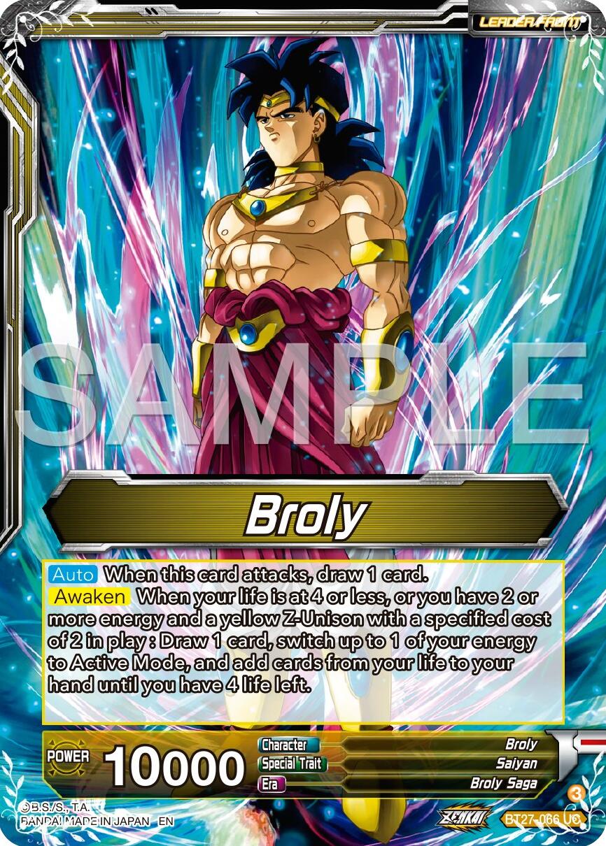 Broly // SS Broly, Big Action (BT27-066) [History of Z] | Total Play