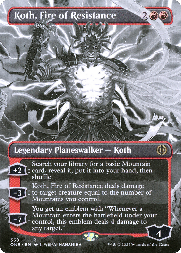Koth, Fire of Resistance (Borderless Manga) [Phyrexia: All Will Be One] | Total Play
