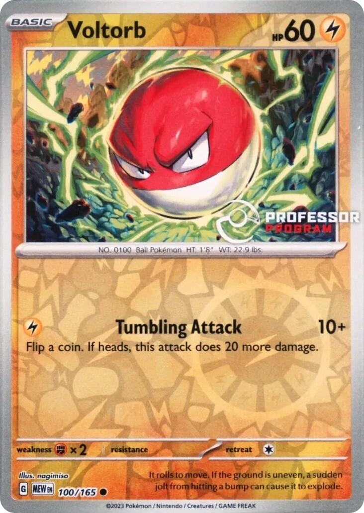 Voltorb (100/165) [Professor Program Promos] | Total Play