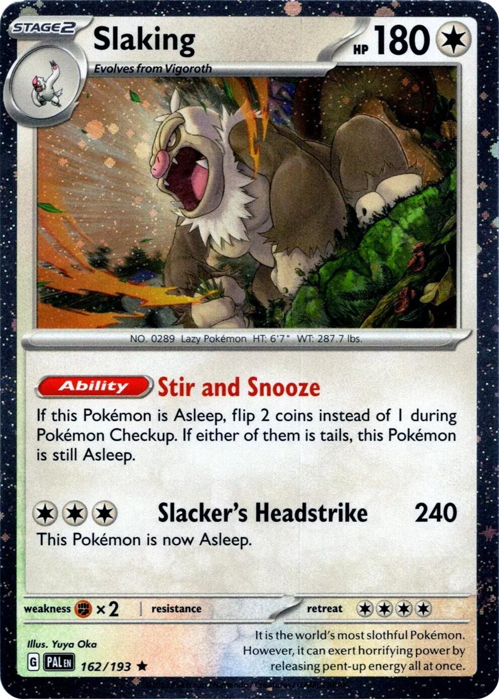 Slaking (162/193) (Cosmos Holo) [Scarlet & Violet: Paldea Evolved] | Total Play