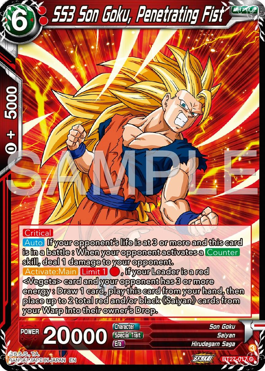 SS3 Son Goku, Penetrating Fist (BT27-017) [History of Z] | Total Play