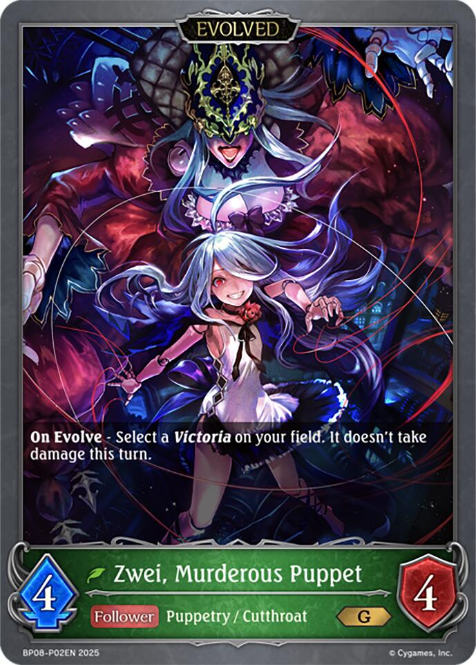 Zwei, Murderous Puppet (Evolved) - P02EN (Foil) (BP08-P02EN) [Alterchaotica] | Total Play