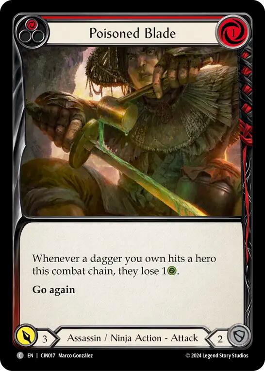 Poisoned Blade (Red) [CIN017] (The Hunted Cindra Blitz Deck) | Total Play