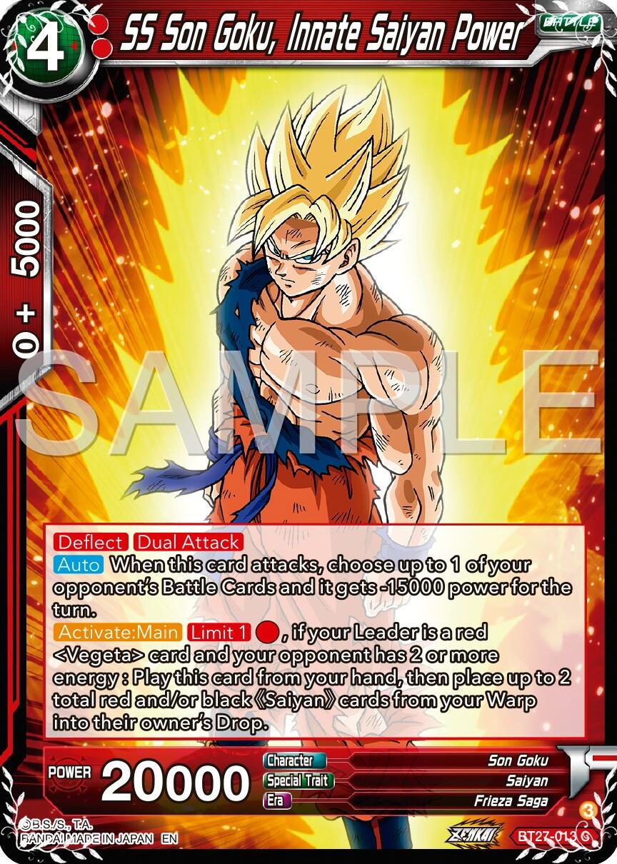 SS Son Goku, Innate Saiyan Power (BT27-013) [History of Z] | Total Play