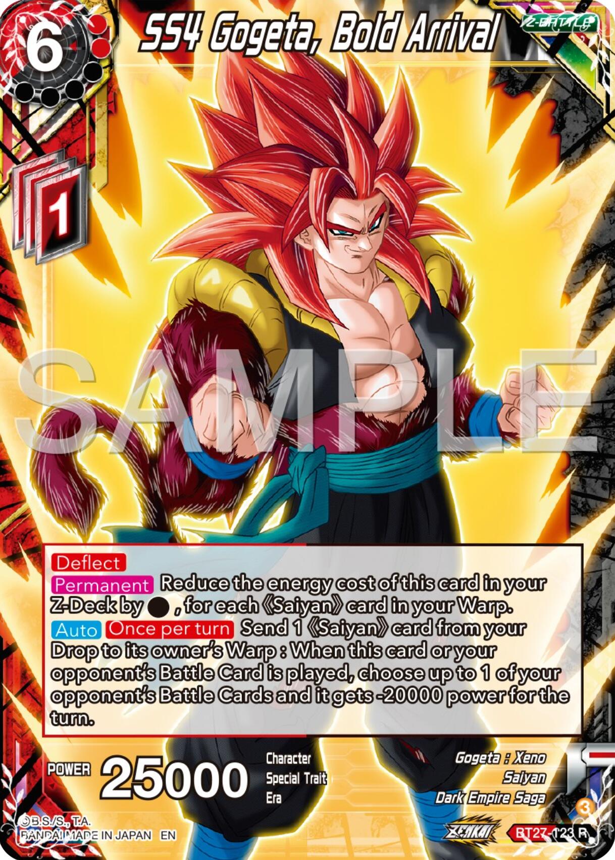 SS4 Gogeta, Bold Arrival (BT27-123) [History of Z] | Total Play