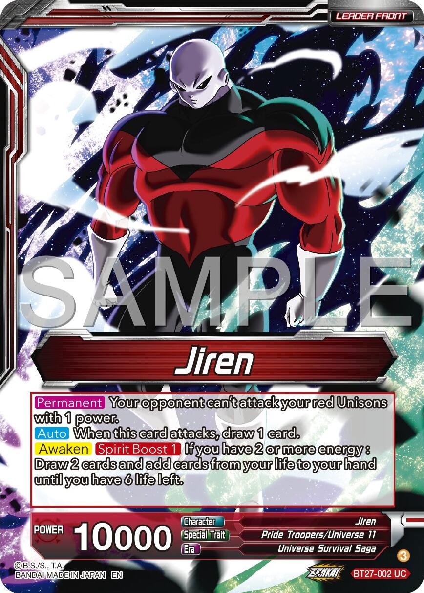 Jiren // Jiren, Warrior Standing Up for Justice (BT27-002) [History of Z] | Total Play