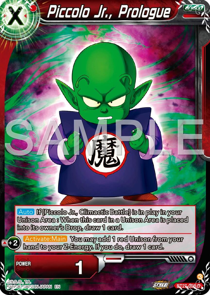 Piccolo Jr., Prologue (BT27-008) [History of Z] | Total Play