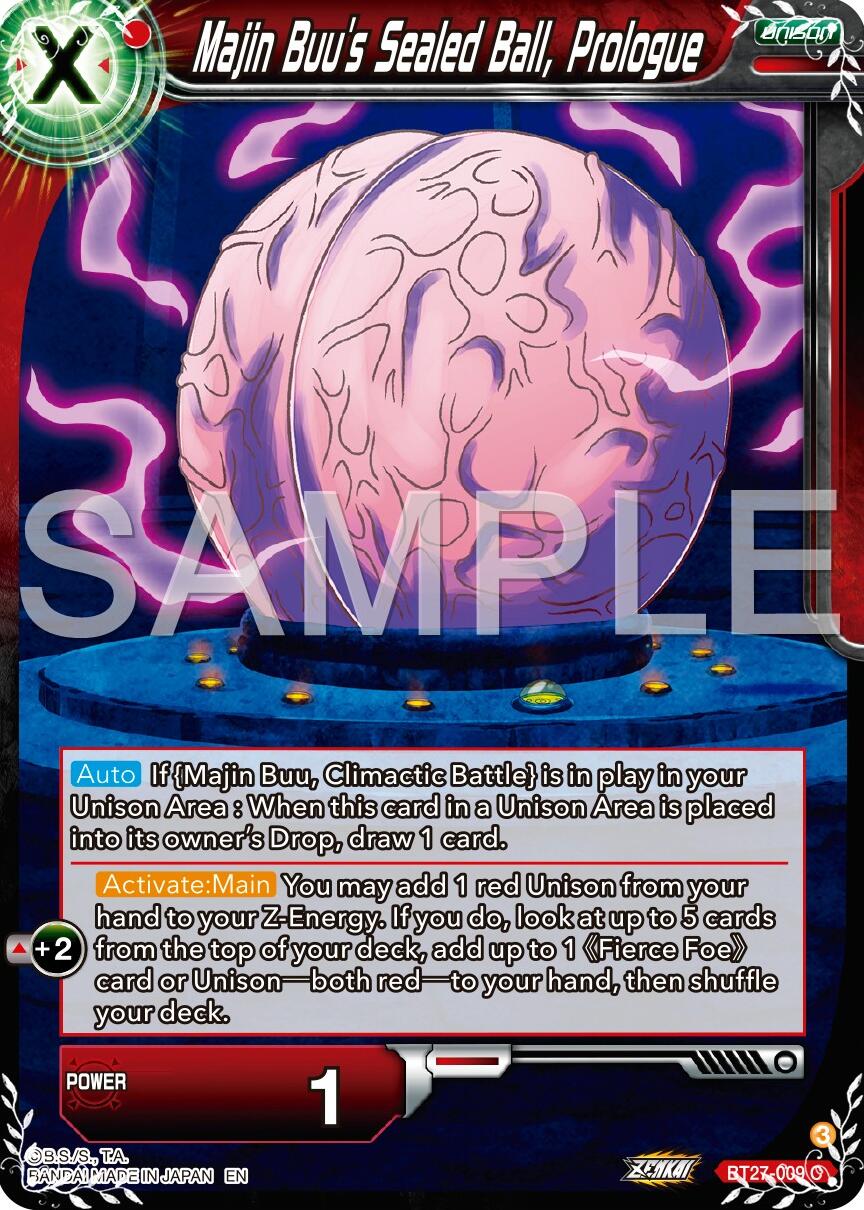 Majin Buu's Sealed Ball, Prologue (BT27-009) [History of Z] | Total Play