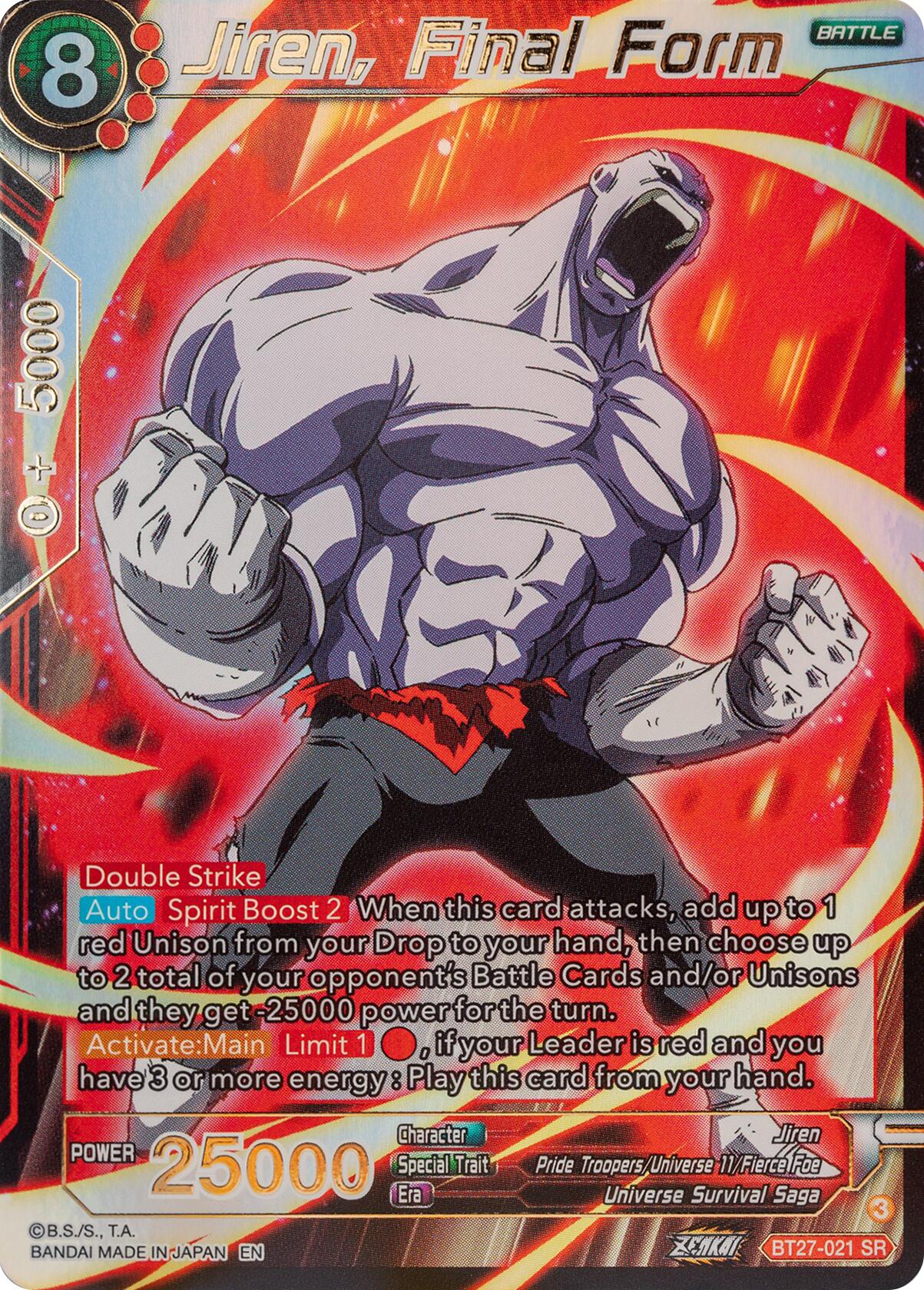 Jiren, Final Form (BT27-021) [History of Z] | Total Play