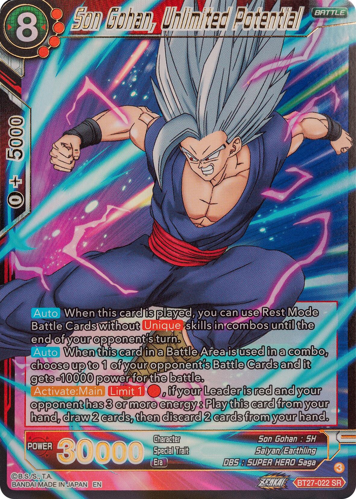 Son Gohan, Unlimited Potential (BT27-022) [History of Z] | Total Play