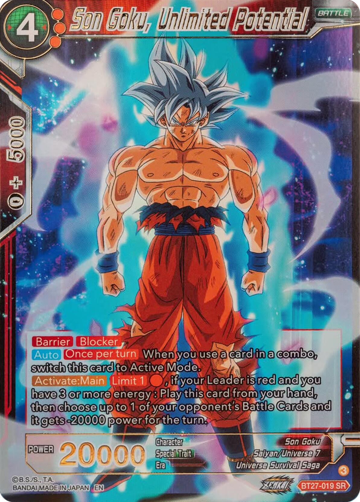 Son Goku, Unlimited Potential (BT27-019) [History of Z] | Total Play