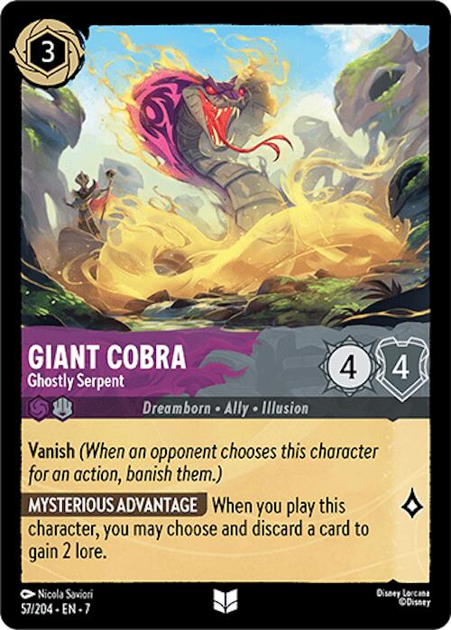 Giant Cobra - Ghostly Serpent (57/204) [Archazia's Island] | Total Play
