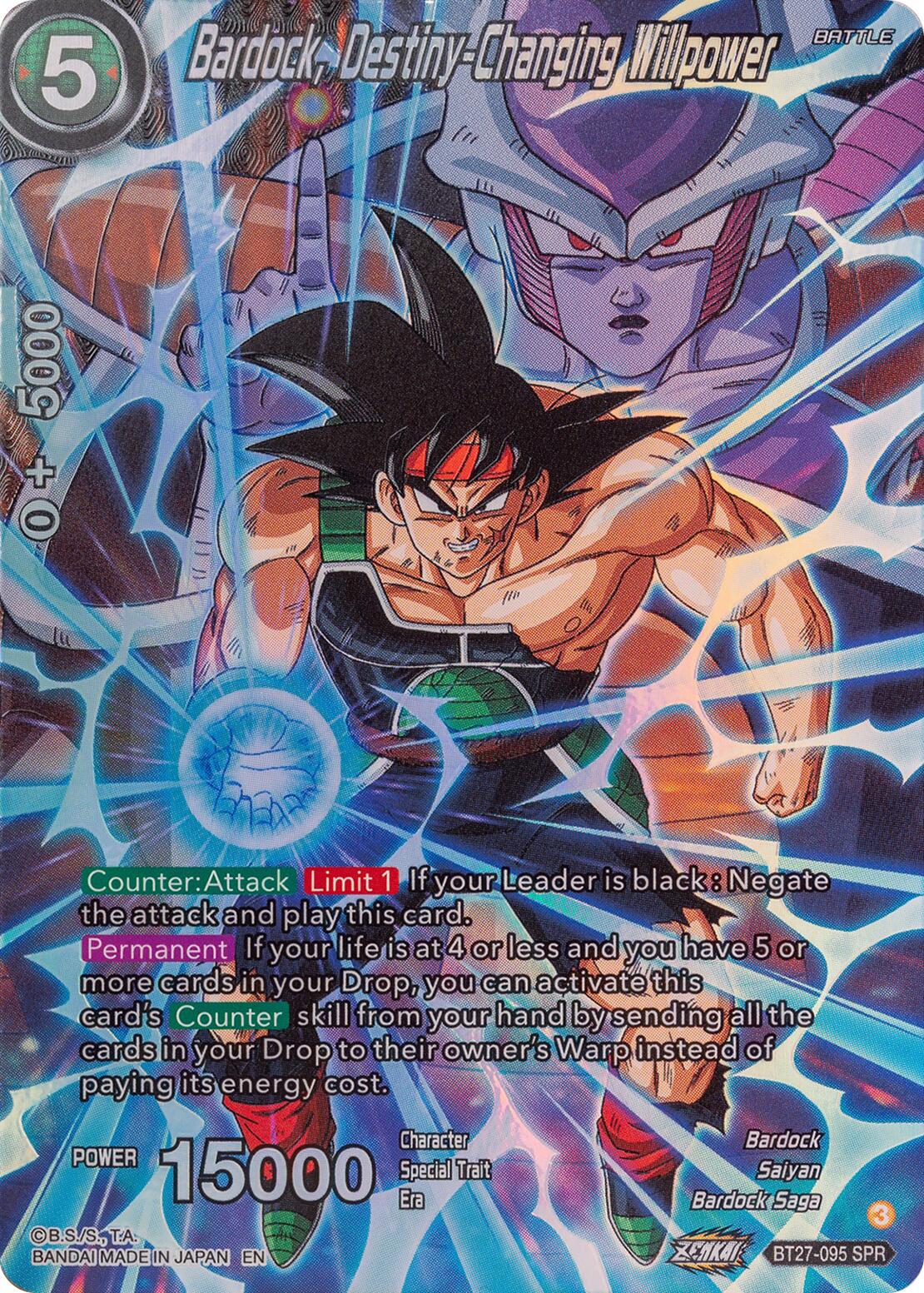 Bardock, Destiny-Changing Willpower (SPR) (BT27-095) [History of Z] | Total Play